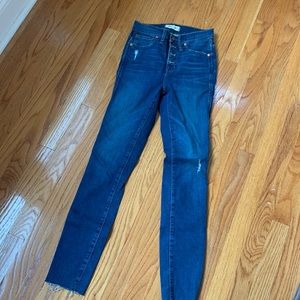 Madewell 10 inch high rise skinny size 24 dark blue Jean